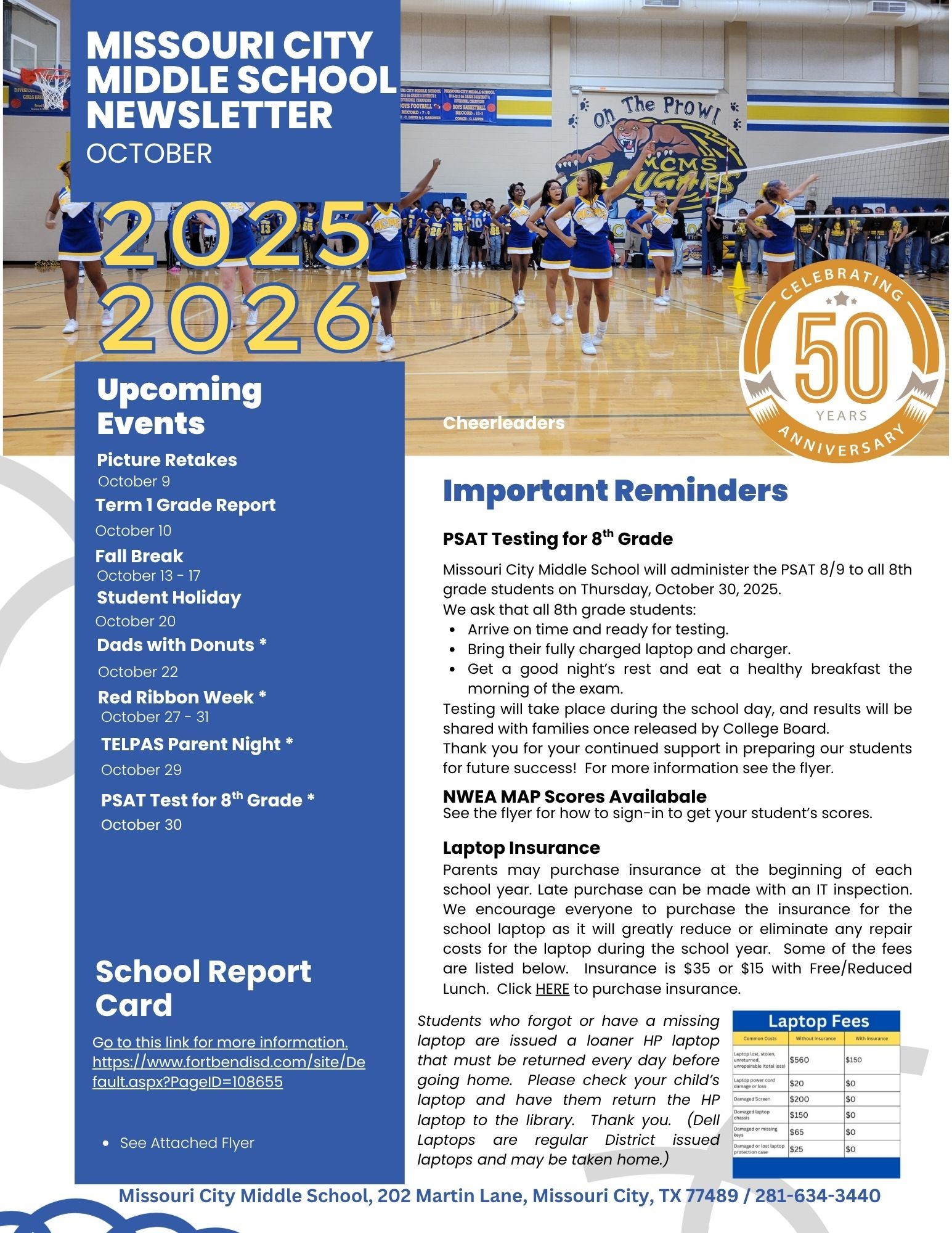 MCMS Newsletter October